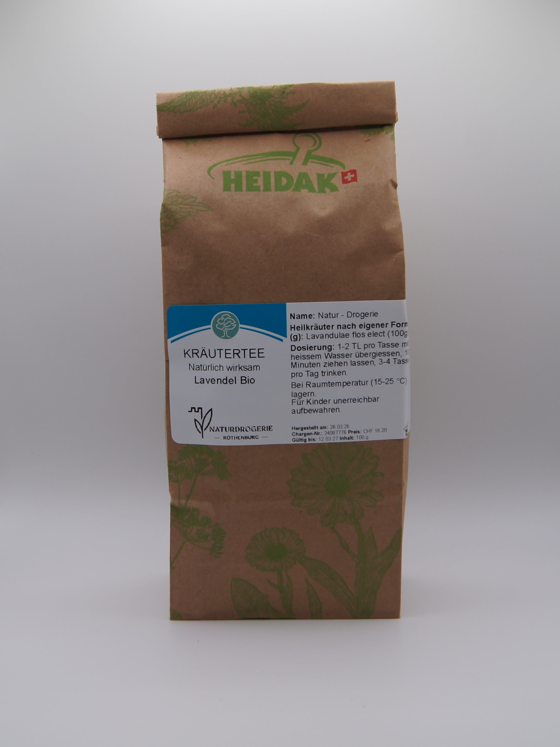 LAVENDEL BIO TEE 100G