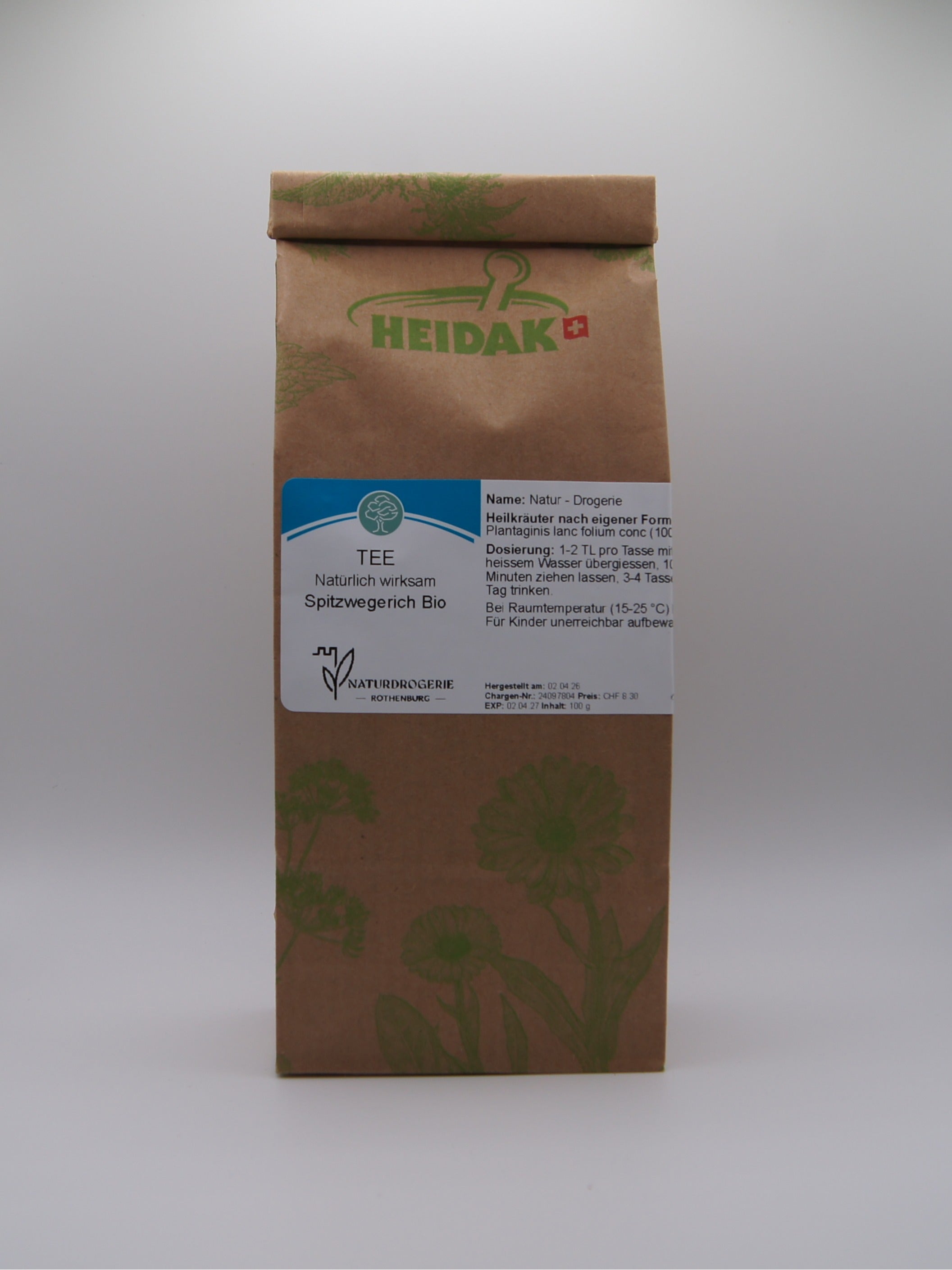 SPITZWEGERICH BIO TEE 100G